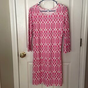 Stunning Jean Pierre Klifa Paris Dress Pink and white dress. Like new & gorgeous